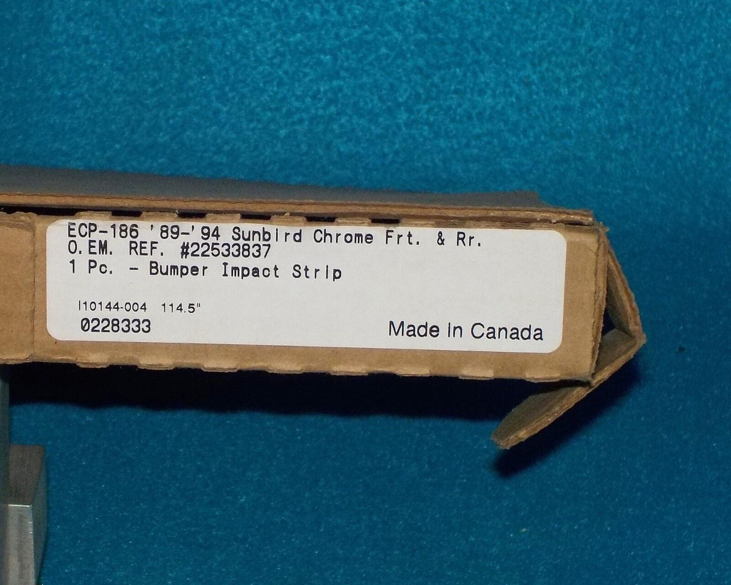 1989 1994 Pontiac Sunbird Frt or Rr Bumper Moulding New NORS 22533837 ECP-186