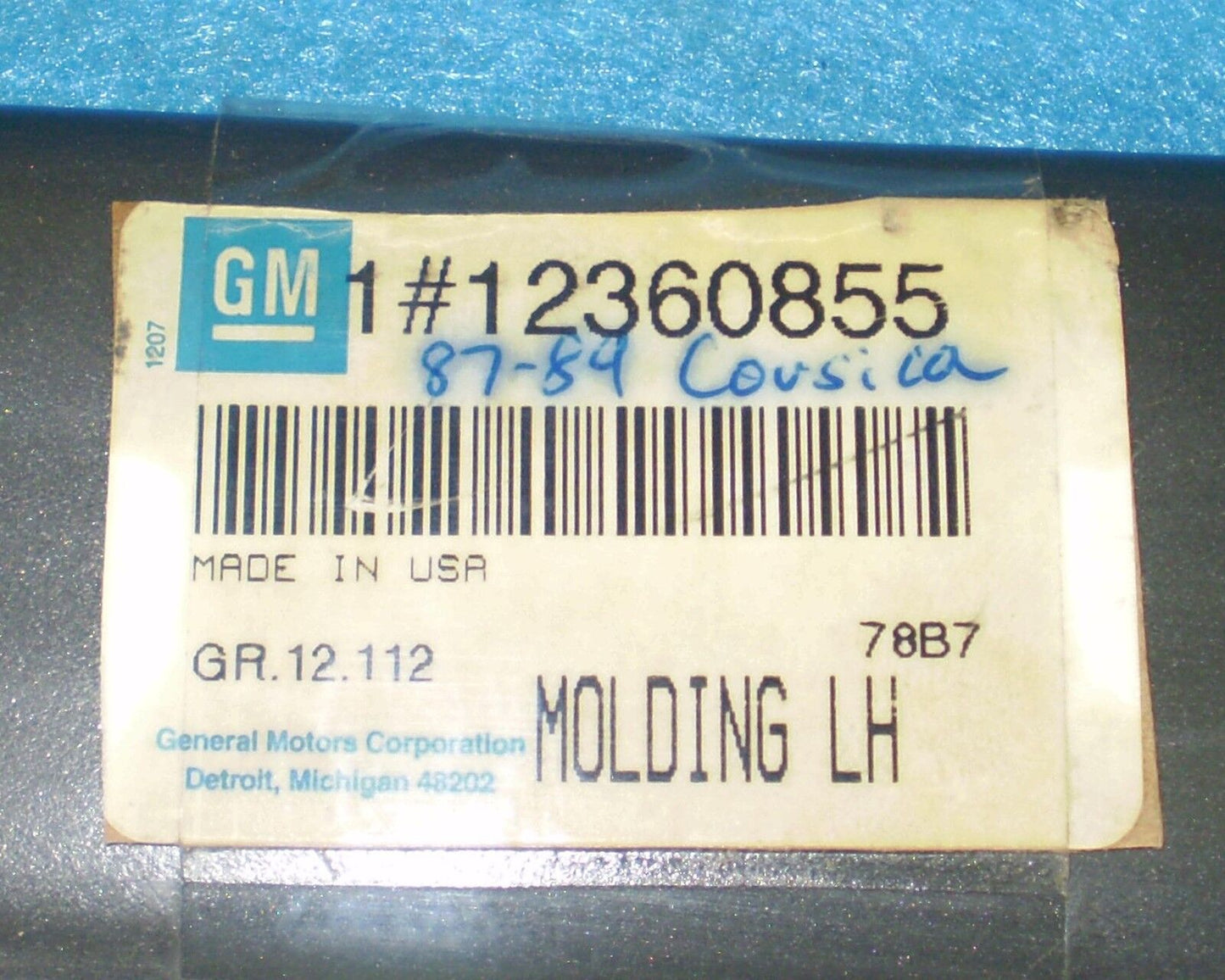 1987 1989 Chevrolet Corsica Drivers Front Door Molding Trim O.E.M.-NEW-N.O.S.